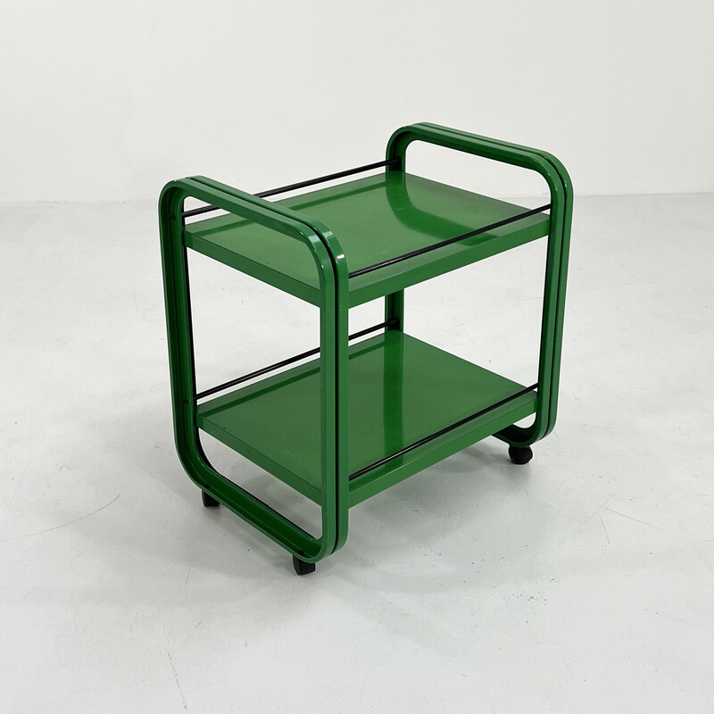 Vintage groene trolley van G. N. Gigante, A. Zambusi en M. Boccato voor Seccose, jaren 1980