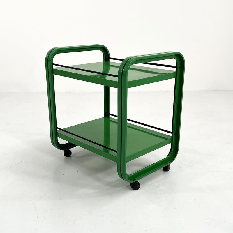 Vintage green trolley by G. N. Gigante, A. Zambusi and M. Boccato for Seccose, 1980s
