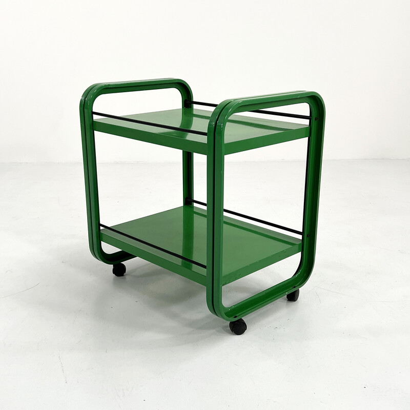 Vintage groene trolley van G. N. Gigante, A. Zambusi en M. Boccato voor Seccose, jaren 1980