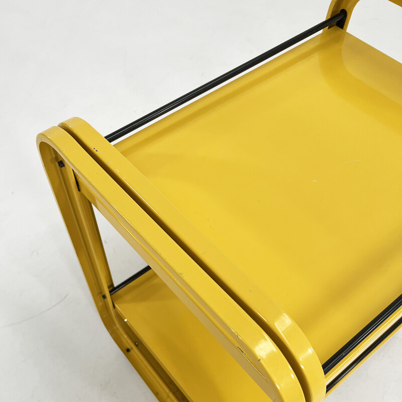 Vintage yellow trolley by G. N. Gigante, A. Zambusi and M. Boccato for Seccose, 1980s