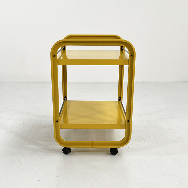 Vintage yellow trolley by G. N. Gigante, A. Zambusi and M. Boccato for Seccose, 1980s