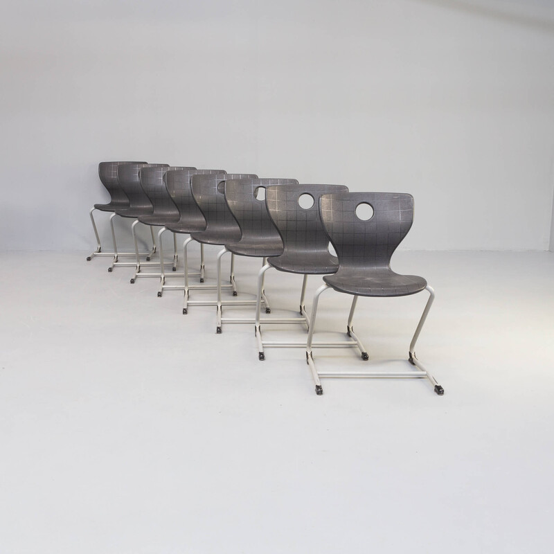 Set van 8 vintage 'Pantoswing LuPo' stoelen van Verner Panton voor Vs furniture