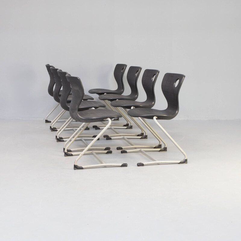 Set of 8 vintage ‘Pantoswing LuPo’ chairs by Verner Panton for Vs furniture