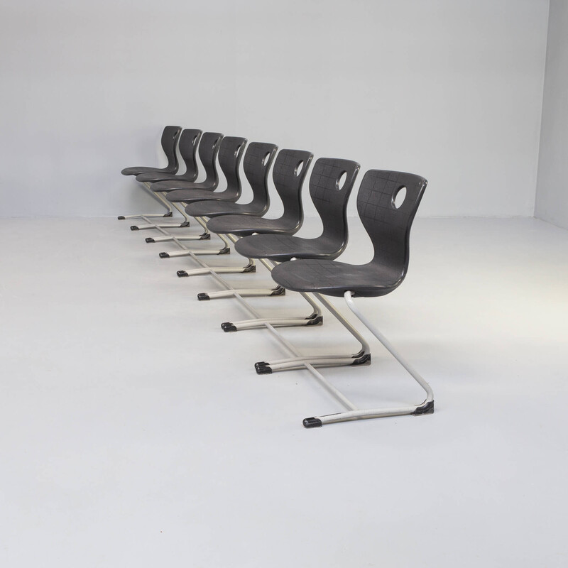 Set of 8 vintage ‘Pantoswing LuPo’ chairs by Verner Panton for Vs furniture