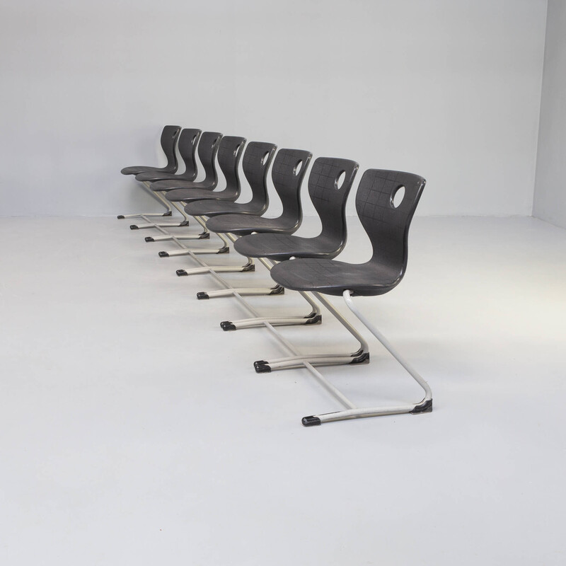 Set van 8 vintage 'Pantoswing LuPo' stoelen van Verner Panton voor Vs furniture