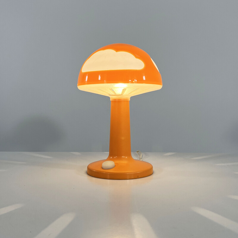 Lámpara de sobremesa vintage Skojig Cloud naranja de Henrik Preutz para Ikea, años 90