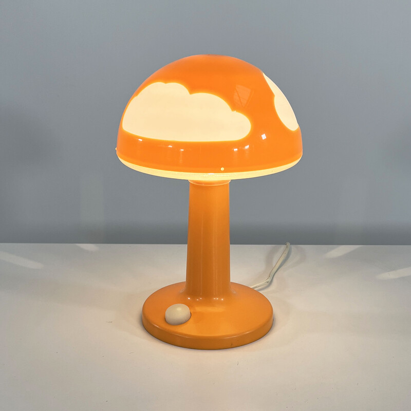 Lámpara de sobremesa vintage Skojig Cloud naranja de Henrik Preutz para Ikea, años 90