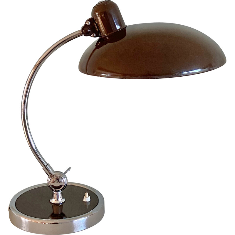Lámpara de mesa vintage marrón 6631 de Christian Dell para Kaiser Idell, Alemania