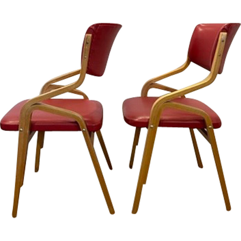 Pair of vintage chairs by Mojmir Pozar, 1960