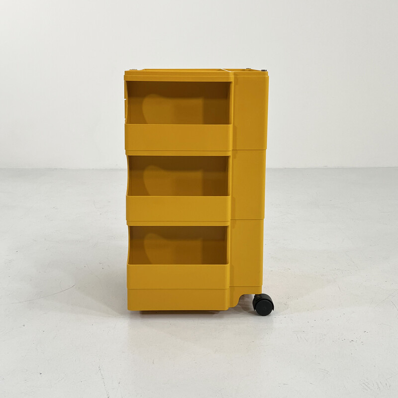 Vintage yellow Boby trolley by Joe Colombo for Bieffeplast, 1960s