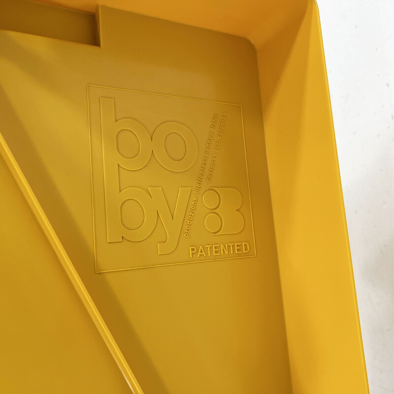Carrito vintage Boby amarillo de Joe Colombo para Bieffeplast, años 60
