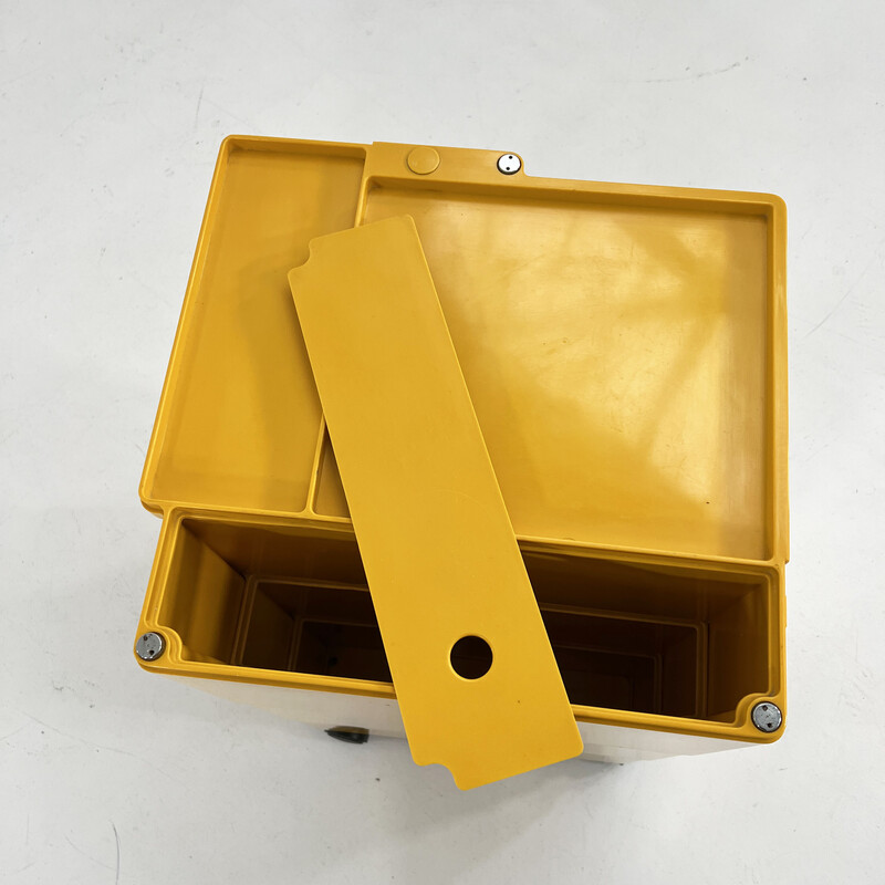 Vintage yellow Boby trolley by Joe Colombo for Bieffeplast, 1960s