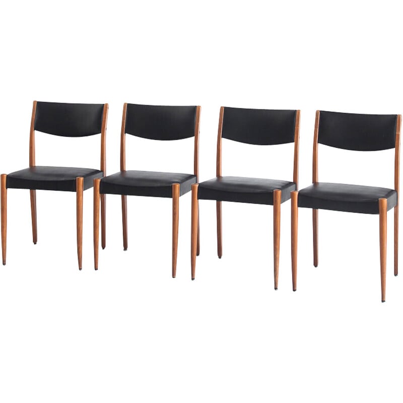 Set of 4 vintage chairs, France 1960