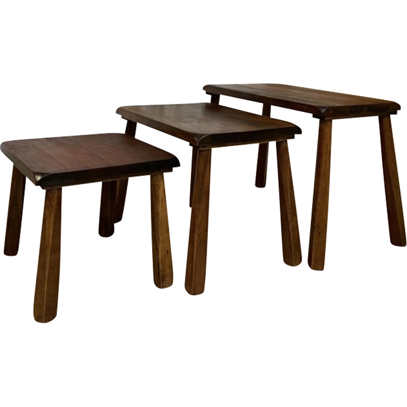 Vintage Brutalist nesting tables, 1960