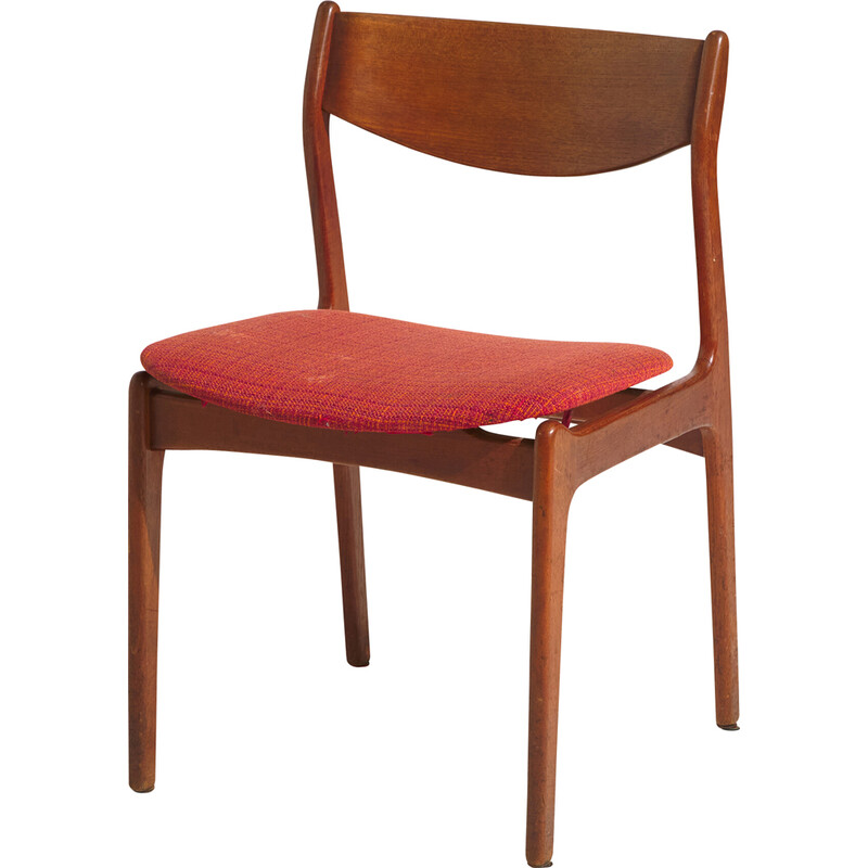 Silla vintage de teca de P.E. Jørgensen para Farsø Stolefabrik, Dinamarca 1960