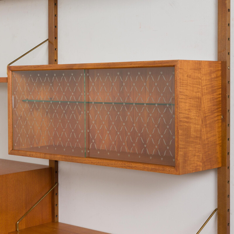 Danish vintage modular bookcase in teak by P. Cadovius for Cado, 1960s