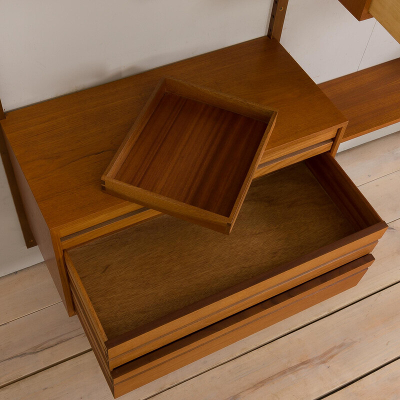 Deense vintage modulaire boekenkast in teak van P. Cadovius voor Cado, 1960