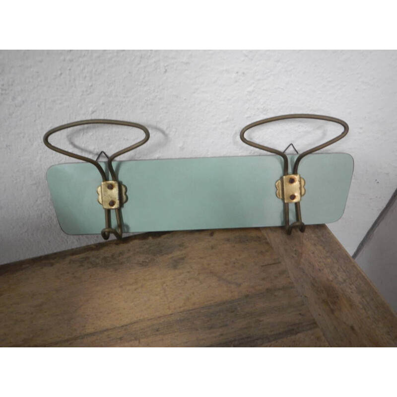 Porte-manteau vintage en bois compressé recouvert