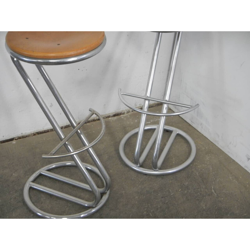 Pair of vintage bar stools, 1980s
