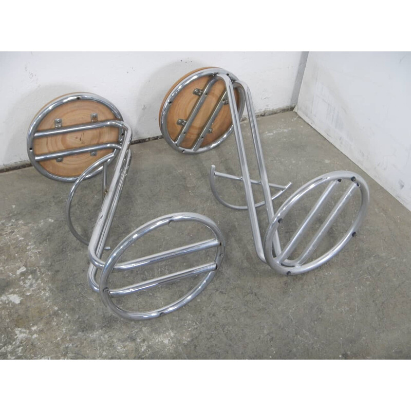 Pair of vintage bar stools, 1980s