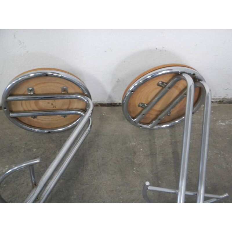 Pair of vintage bar stools, 1980s