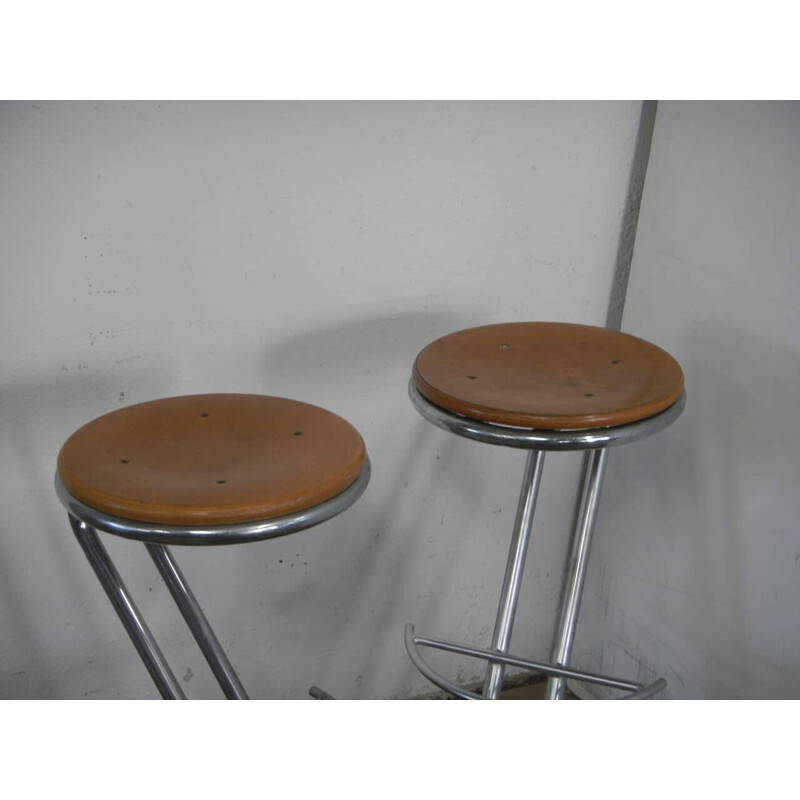 Pair of vintage bar stools, 1980s