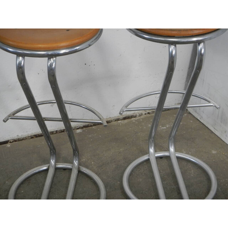 Pair of vintage bar stools, 1980s