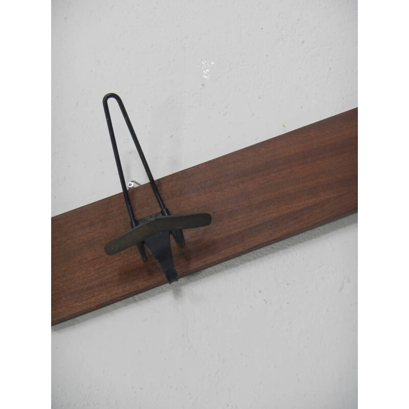 Vintage wood coat rack, 1950s