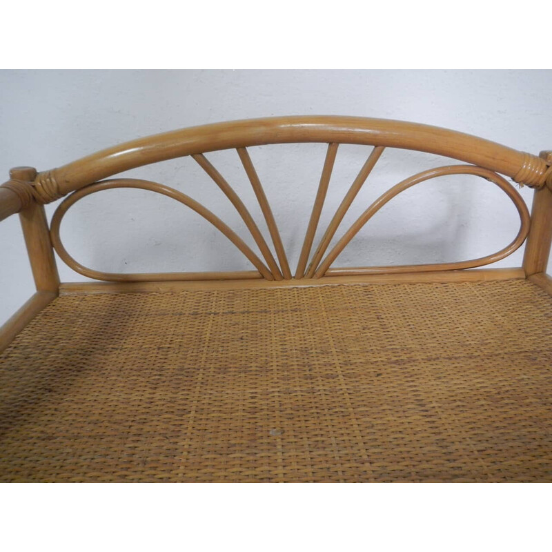 Armário de sapatos Vintage rattan, 1970