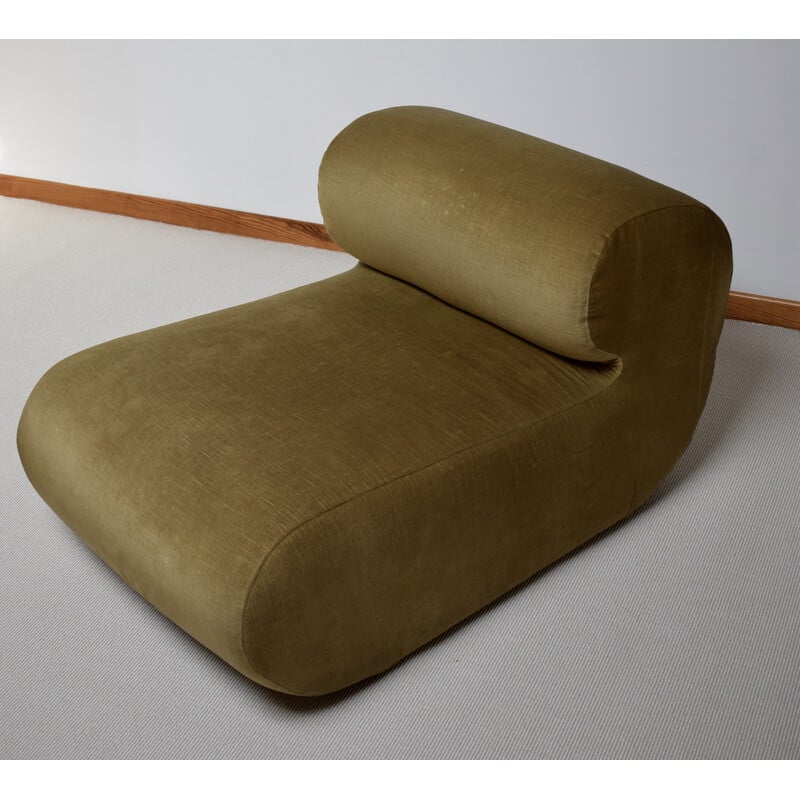 Vintage velvet armchair by Christian Adam, 1970