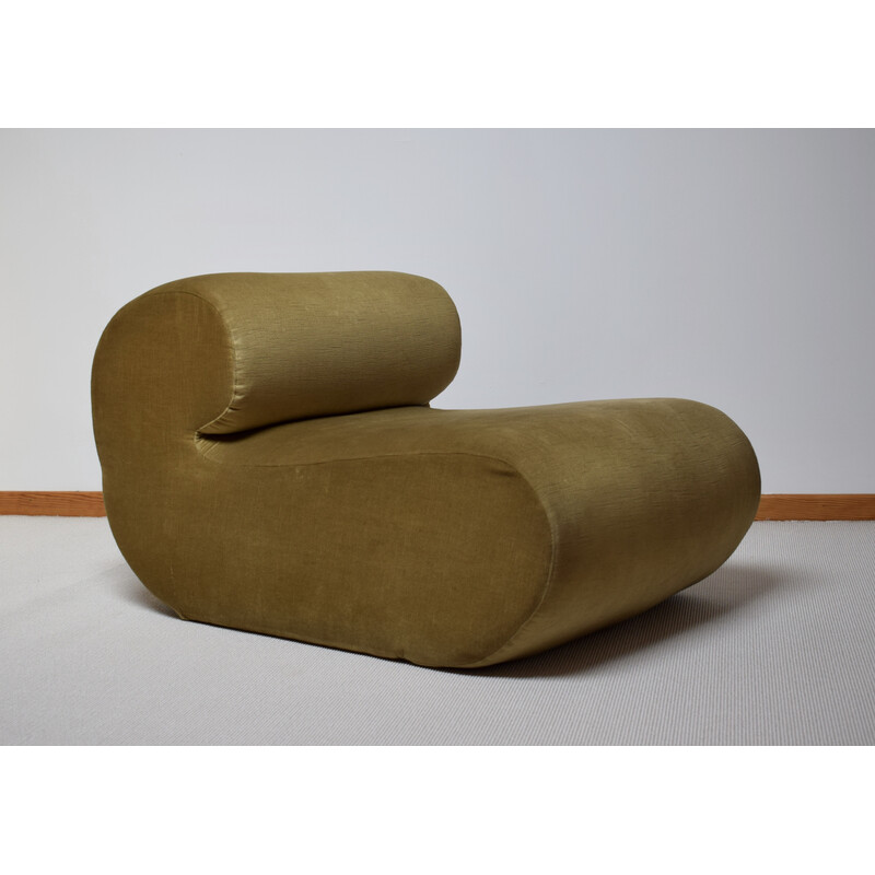 Vintage velvet armchair by Christian Adam, 1970