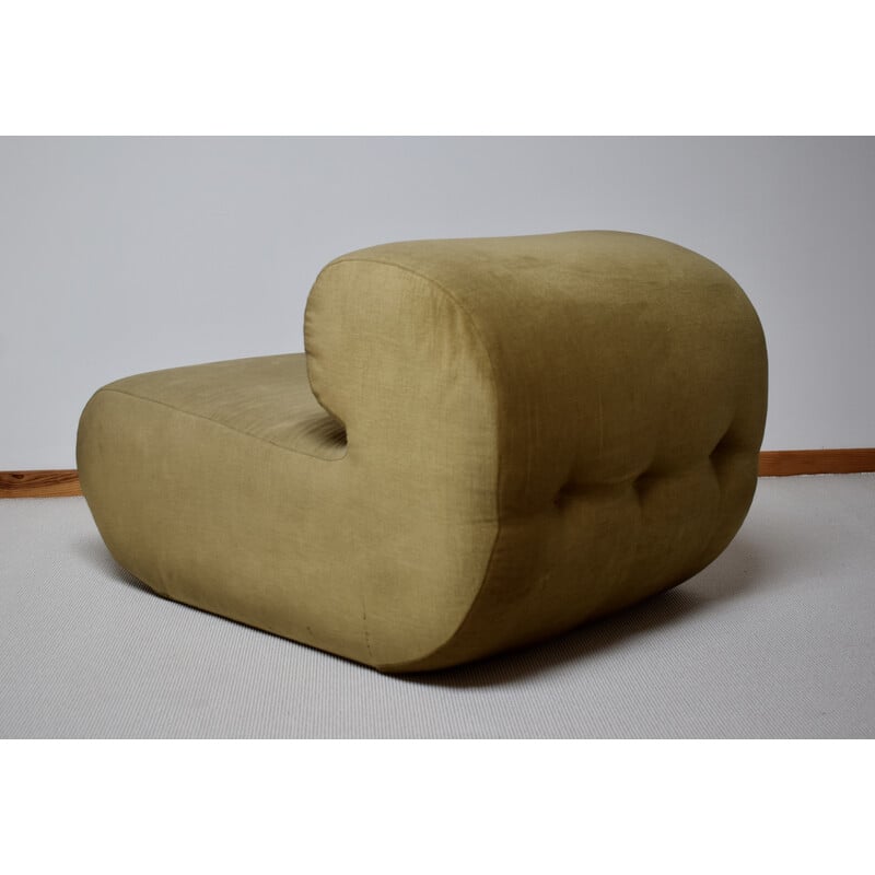Vintage velvet armchair by Christian Adam, 1970