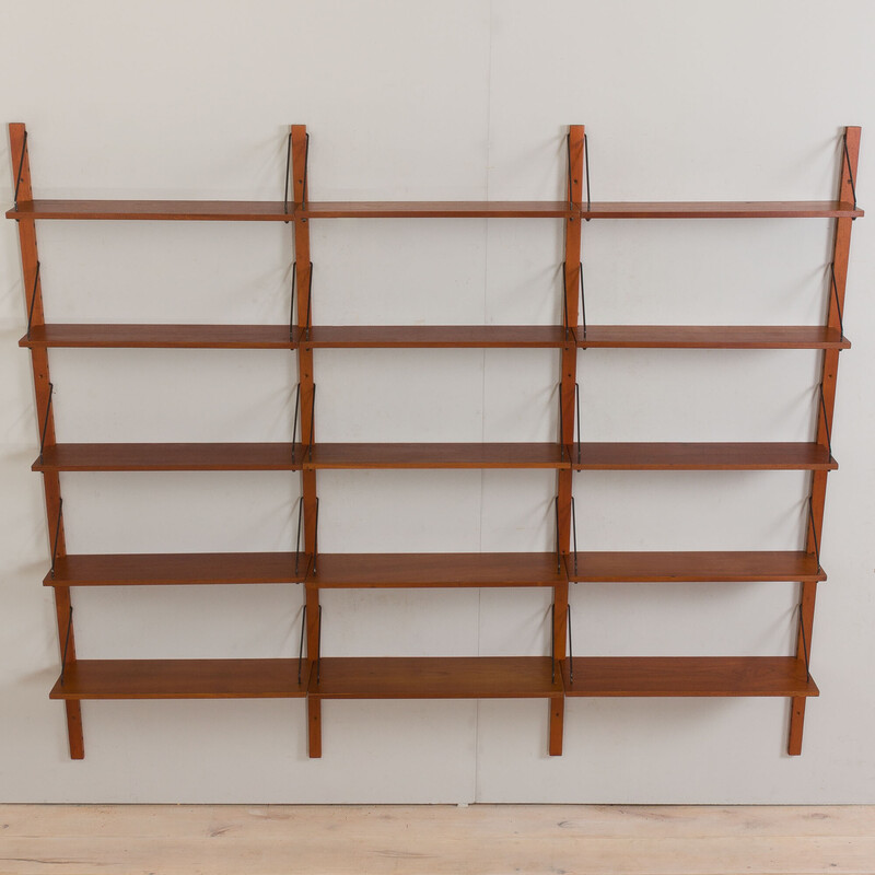 Vintage teak wall unit, Denmark 1960s