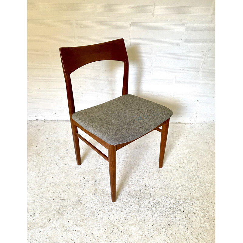 Conjunto de 4 cadeiras de teca vintage de Henning Kjaernulf para Vejle Mobelfabrik