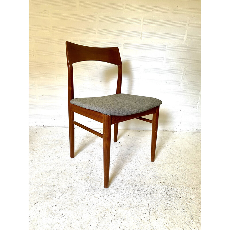 4 Stühle aus Teakholz im Vintage-Stil von Henning Kjaernulf für Vejle Mobelfabrik