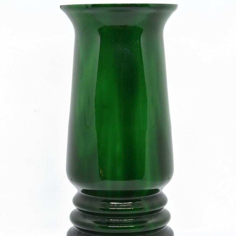 Vintage glass vase by S. Sadowski for Huta Szkła Sudety, Poland 1970