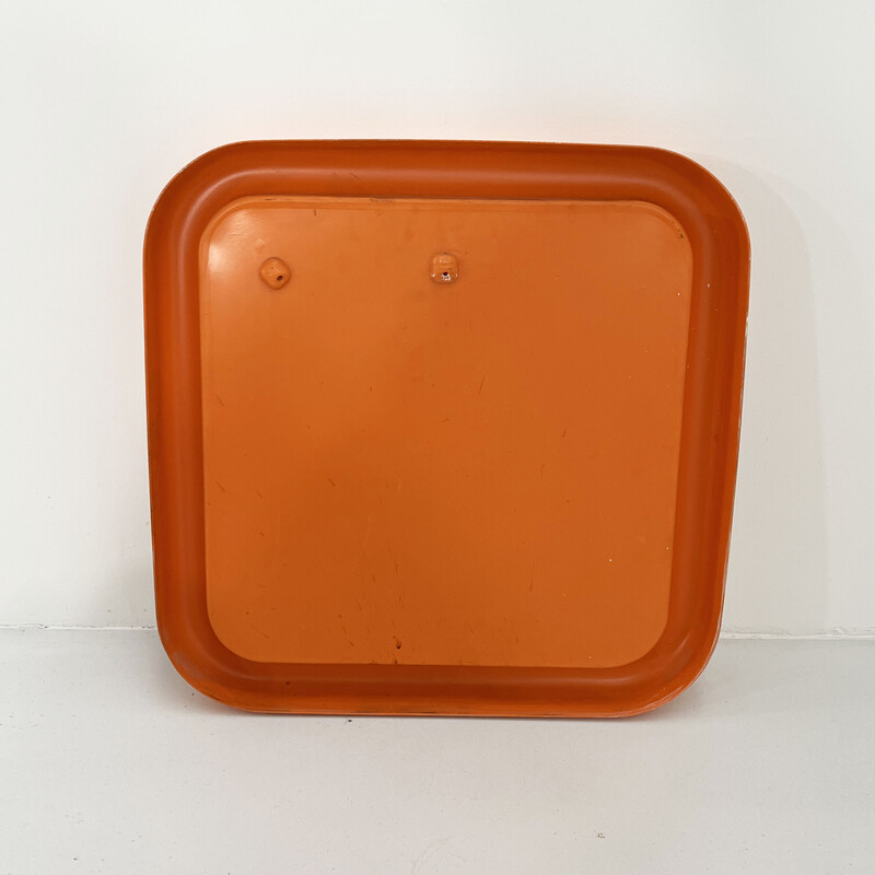 Espejo vintage con marco naranja de Carrara y Matta, años 70