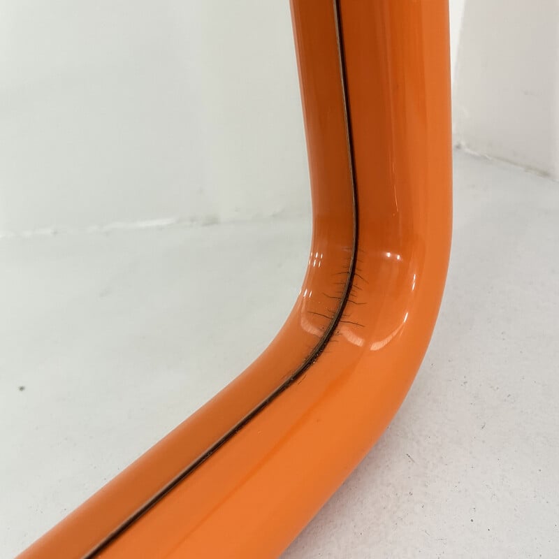 Orange gerahmter Spiegel von Carrara und Matta, 1970er Jahre