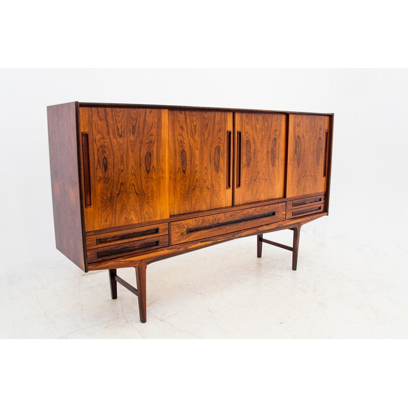 Vintage rosewood highboard, Denmark 1960