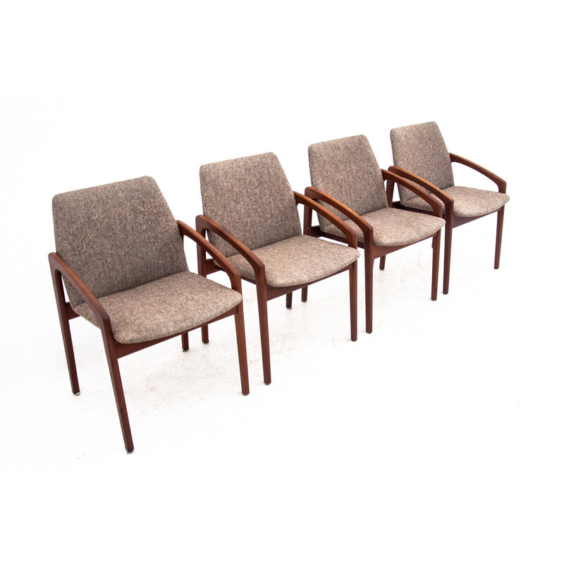 Set of 4 vintage teak chairs by Henning Kjærnulf for Korup Stolefabrik, Denmark 1970