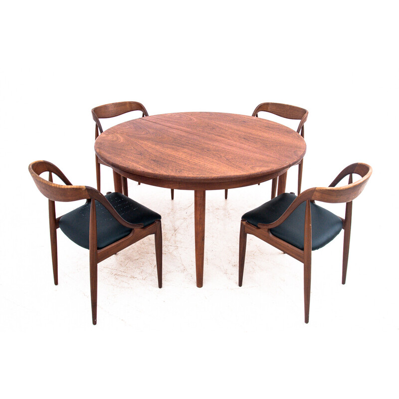 Vintage teak dining set by Johannes Andersen for Uldum Mobelfabrik, 1960s