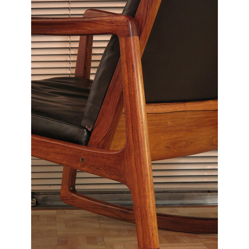 Rosewood rocking chair 120 by Ole Vonscher - 1950s.