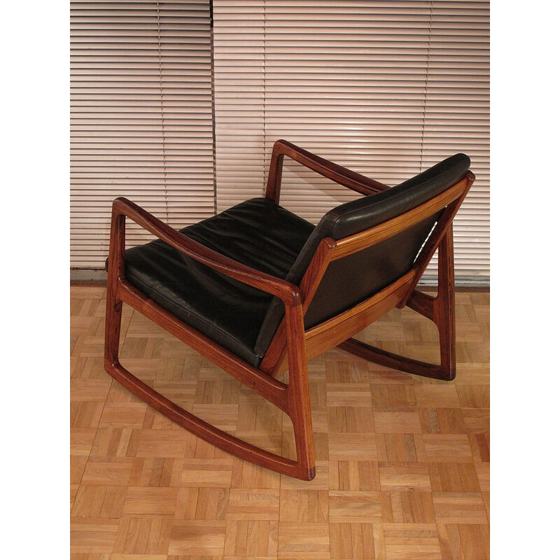 Rosewood rocking chair 120 by Ole Vonscher - 1950s.