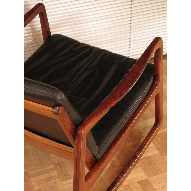 Chaise à bascule modèle 120 en palissandre par Ole Wanscher - 1950
