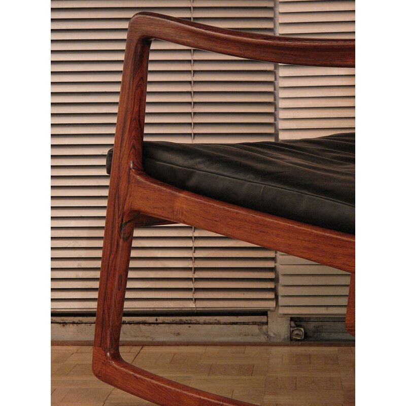 Rosewood rocking chair 120 by Ole Vonscher - 1950s.