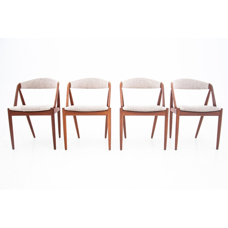 Set of 4 vintage teak chairs by Kai Kristiansen, Denmark 1960