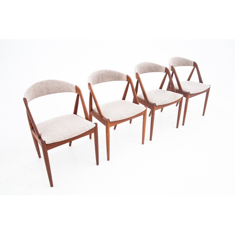 Set van 4 vintage teakhouten stoelen van Kai Kristiansen, Denemarken 1960