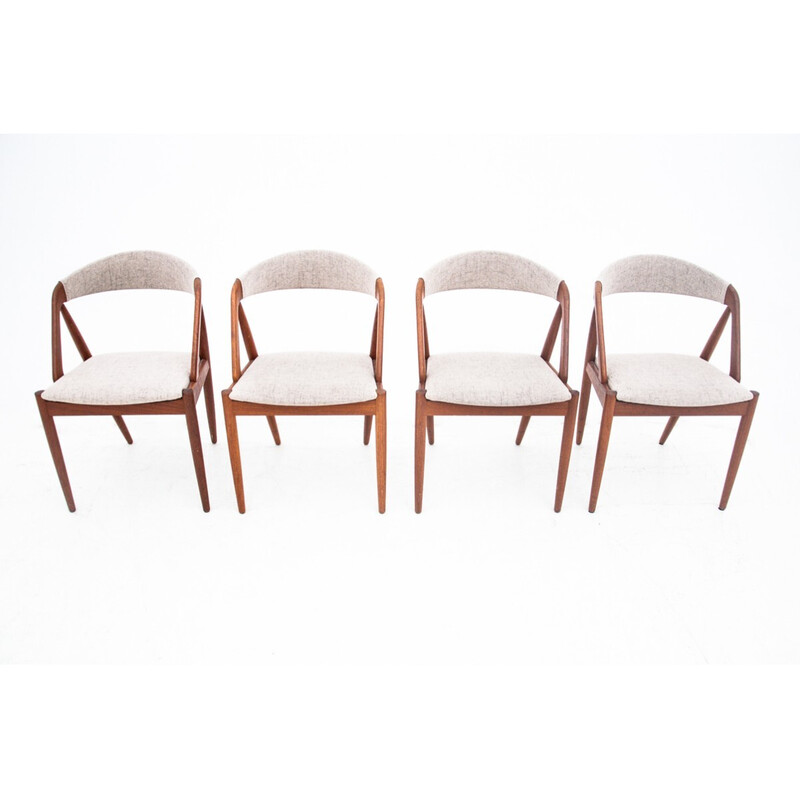 Set of 4 vintage teak chairs by Kai Kristiansen, Denmark 1960