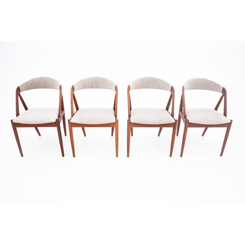 Set van 4 vintage teakhouten stoelen van Kai Kristiansen, Denemarken 1960