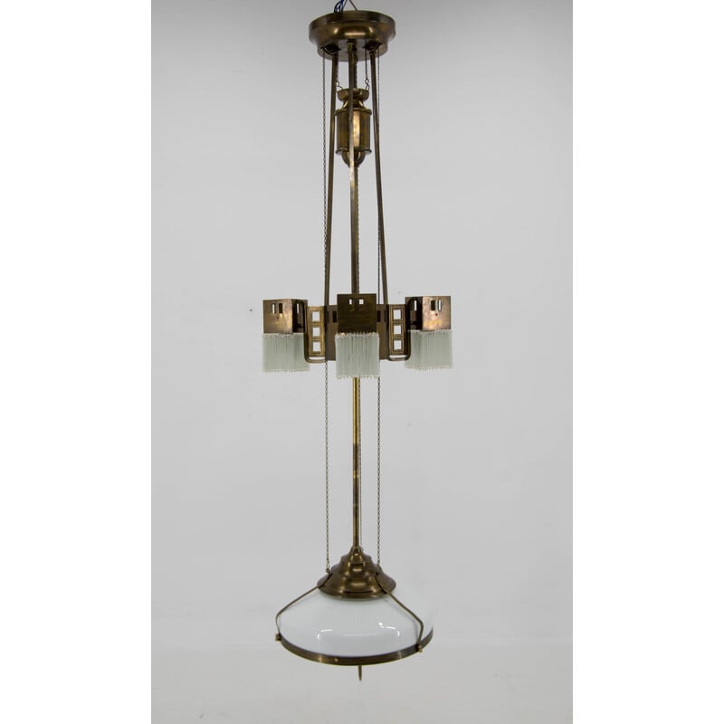 Vintage adjustable Art Nouveau chandelier, 1910